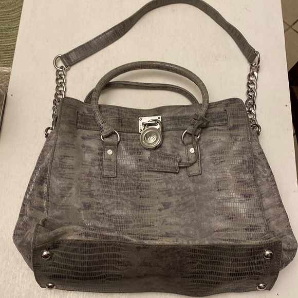 Michael Kors Handbags - MICHAEL KORS Hamilton Stylish Gray Handbag